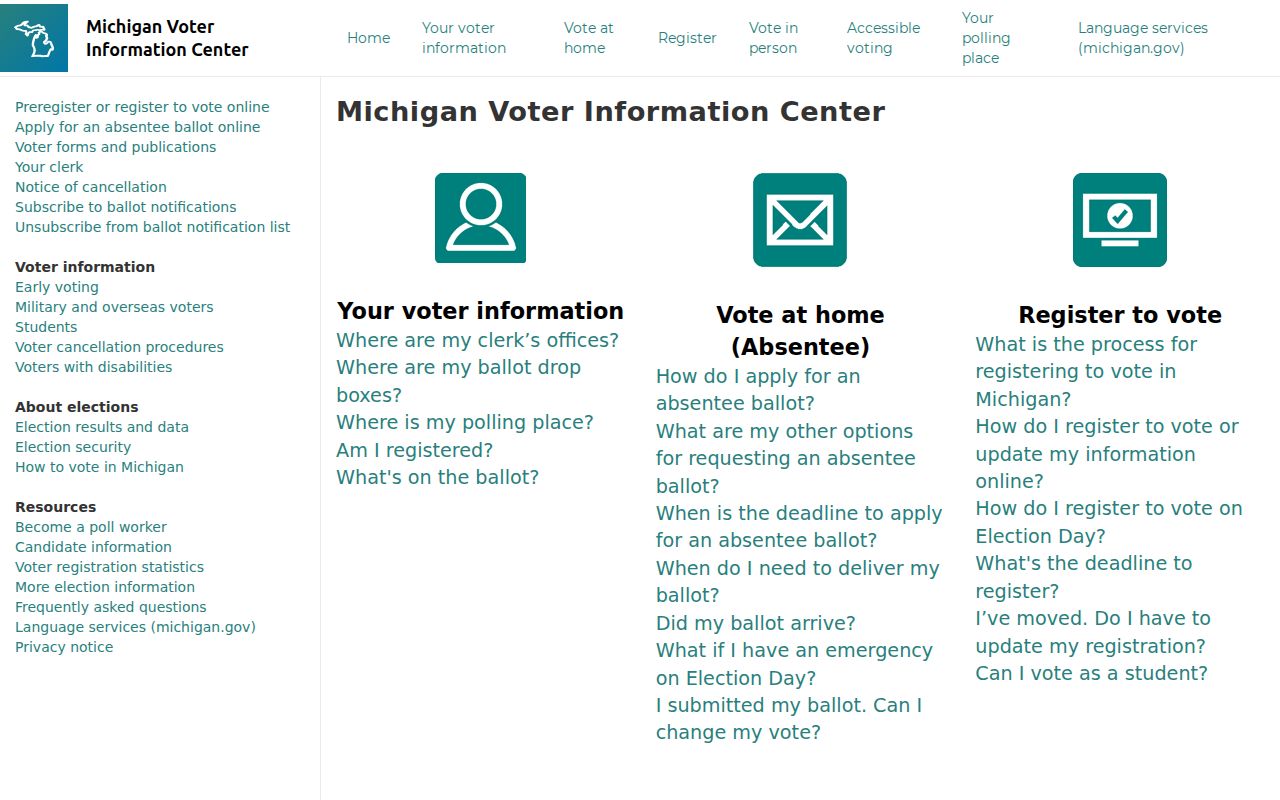 Ottawa County residents directory Michigan voter-information lookup entry point